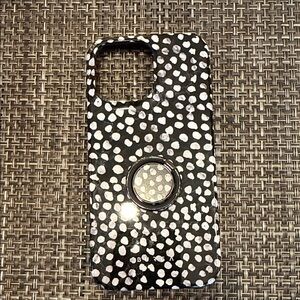 Burga Black and White iPhone 16promax Phone Case PLUS loop!